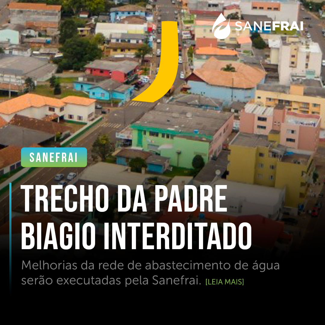 TRECHO DA PADRE BIAGIO INTERDITADO